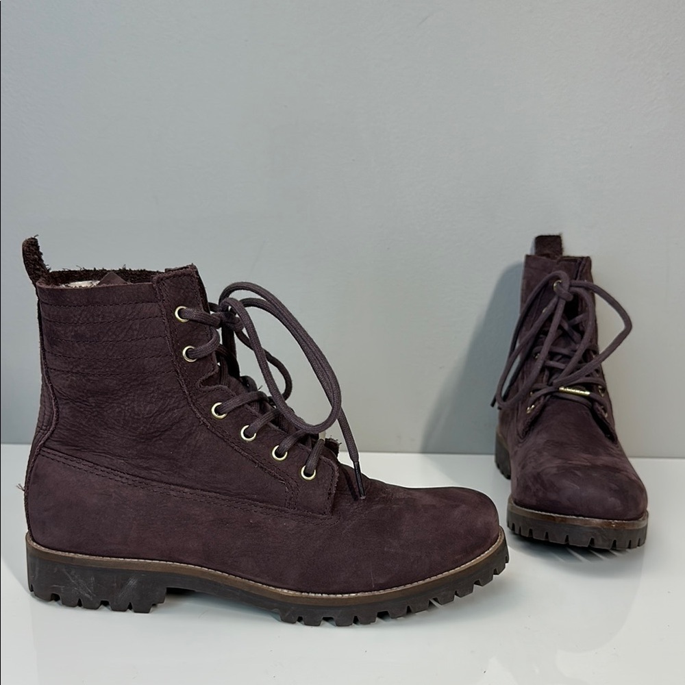 BLACKSTONE OL-22 Leather Lace Up Combat Boots Size 39(9) Cottagecore Waterproof